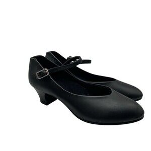 Capezio Footlight Character Dance Shoes Womens Juniors 5.5 Black Mary Jane